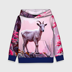 Детская толстовка Козлик в розовом свете