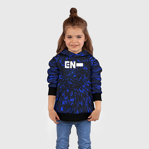 Детская толстовка Enhypen blue energy / 3D-Черный – фото 4