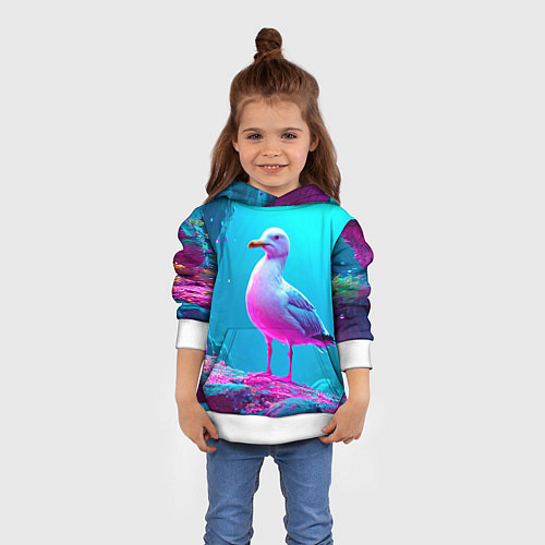 Детская толстовка Подводная чайка / 3D-Белый – фото 4