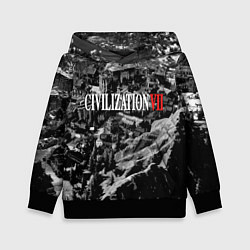 Толстовка-худи детская Civilization VII, цвет: 3D-черный