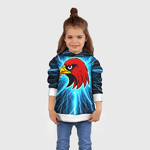 Детская толстовка Атланта Хокс в разрядах молнии / 3D-Белый – фото 4