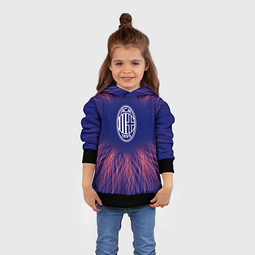 Детская толстовка AC Milan red energy / 3D-Черный – фото 4
