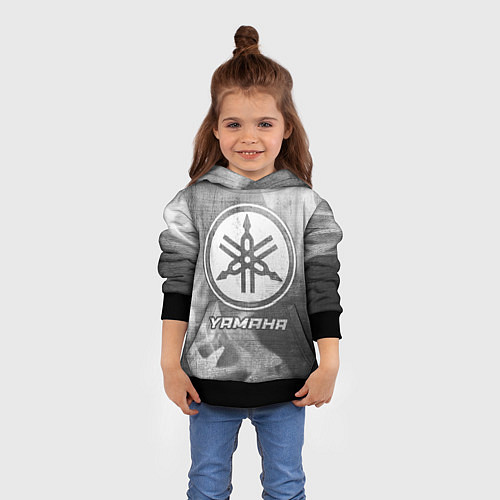 Детская толстовка Yamaha - grey gradient / 3D-Черный – фото 4