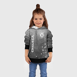 Толстовка-худи детская Chelsea - grey gradient вертикально, цвет: 3D-черный — фото 2