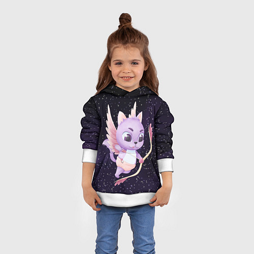 Детская толстовка Ночной код-купидон / 3D-Белый – фото 4