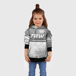 Толстовка-худи детская FAW - grey gradient посередине, цвет: 3D-черный — фото 2