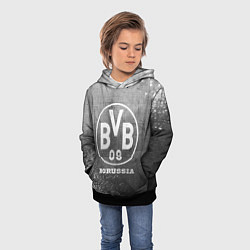 Толстовка-худи детская Borussia - grey gradient, цвет: 3D-черный — фото 2