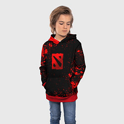 Толстовка-худи детская Красные брызги - Dota 2, цвет: 3D-красный — фото 2