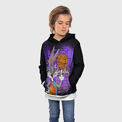 Толстовка-худи детская Багз Банни - Looney Tunes, цвет: 3D-белый — фото 2