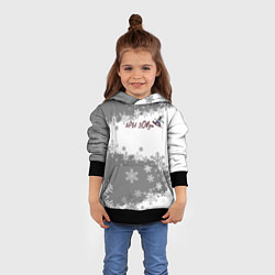 Толстовка-худи детская Горы зовут сноуборд серый, цвет: 3D-черный — фото 2