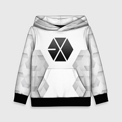 Толстовка-худи детская Exo white poly, цвет: 3D-черный
