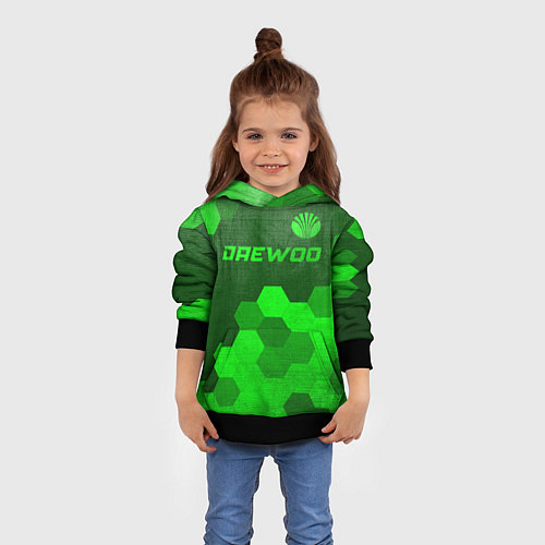 Детская толстовка Daewoo - green gradient посередине / 3D-Черный – фото 4
