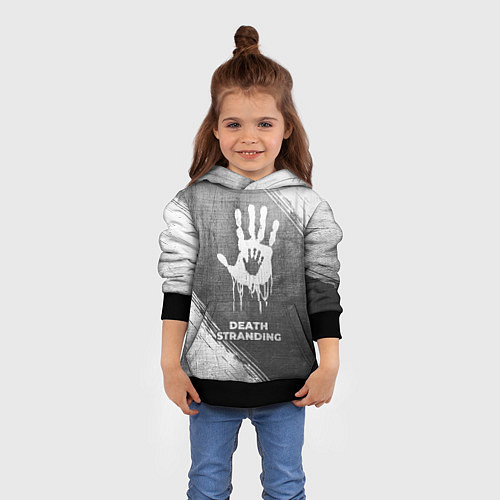 Детская толстовка Death Stranding - grey gradient / 3D-Черный – фото 4