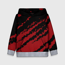 Толстовка-худи детская The color is red and black, цвет: 3D-меланж