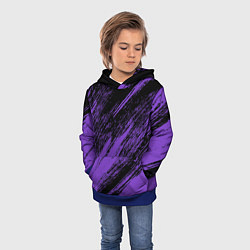 Толстовка-худи детская The color is purple and black, цвет: 3D-синий — фото 2