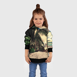 Толстовка-худи детская The island, цвет: 3D-черный — фото 2