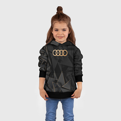 Детская толстовка Audi golden poly / 3D-Черный – фото 4