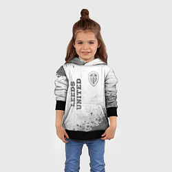 Толстовка-худи детская Leeds United - white gradient вертикально, цвет: 3D-черный — фото 2