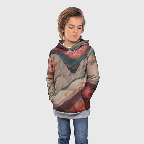 Детская толстовка Абстракция из бумаги и краски / 3D-Меланж – фото 3