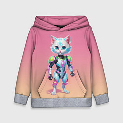 Детская толстовка Funny kitten - cyberpunk