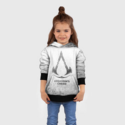Толстовка-худи детская Assassins Creed - white gradient, цвет: 3D-черный — фото 2