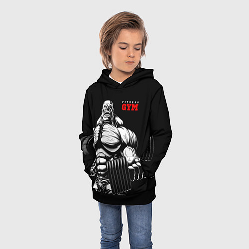 Детская толстовка Fitness GYM - jock / 3D-Черный – фото 3