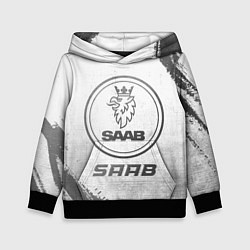 Толстовка-худи детская Saab - white gradient, цвет: 3D-черный