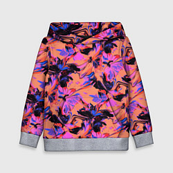 Детская толстовка Абстрактные цветы - текучая краска