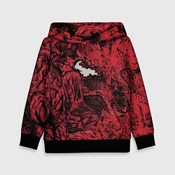 Детская толстовка Красный веном текстура Карнажа