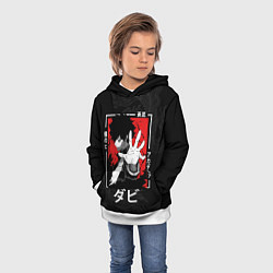 Толстовка-худи детская Моя геройская академия - Даби, цвет: 3D-белый — фото 2