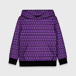Толстовка-худи детская Фиолетовый полосы узоры, цвет: 3D-черный