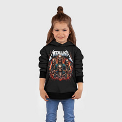 Толстовка-худи детская Metallica forever - thrash metal, цвет: 3D-черный — фото 2