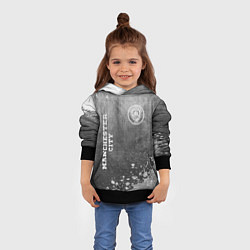 Толстовка-худи детская Manchester City - grey gradient вертикально, цвет: 3D-черный — фото 2