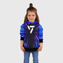 Толстовка-худи детская Seventeen neon energy, цвет: 3D-черный — фото 2