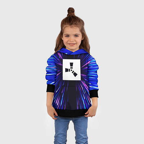 Детская толстовка Rust neon energy / 3D-Черный – фото 4