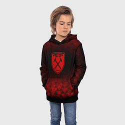 Толстовка-худи детская West Ham red poly, цвет: 3D-черный — фото 2