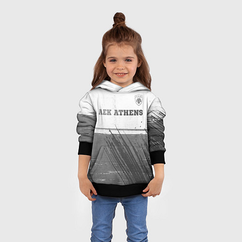 Детская толстовка AEK Athens - white gradient посередине / 3D-Черный – фото 4