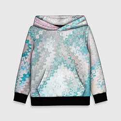 Детская толстовка Серо-бирюзовый абстрактный