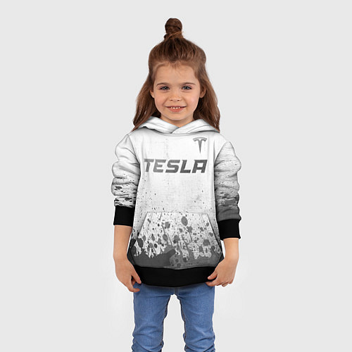 Детская толстовка Tesla - white gradient посередине / 3D-Черный – фото 4