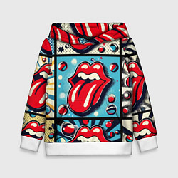 Детская толстовка Rolling Stones logo - pop art