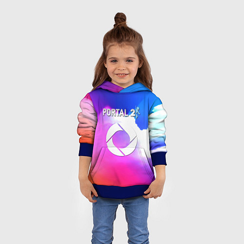 Детская толстовка Portal закат / 3D-Синий – фото 4
