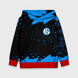 Толстовка-худи детская Schalke 04 fc blue color, цвет: 3D-красный