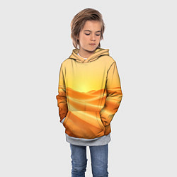 Толстовка-худи детская Золотые пески, цвет: 3D-меланж — фото 2