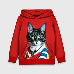 Детская толстовка Милая кисуля в модном пуловере - поп-арт