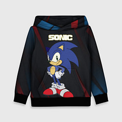 Толстовка-худи детская Sonic, цвет: 3D-черный