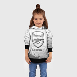 Толстовка-худи детская Arsenal - white gradient, цвет: 3D-черный — фото 2