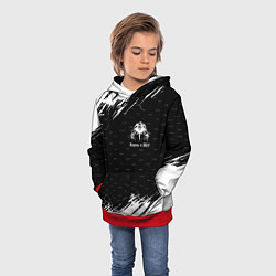 Толстовка-худи детская Король и шут краски броня, цвет: 3D-красный — фото 2