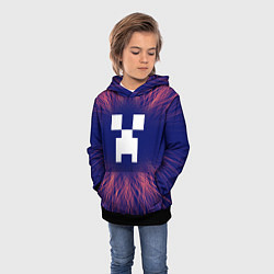 Толстовка-худи детская Minecraft red energy, цвет: 3D-черный — фото 2