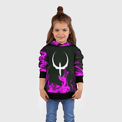 Толстовка-худи детская Quake fire neon, цвет: 3D-черный — фото 2