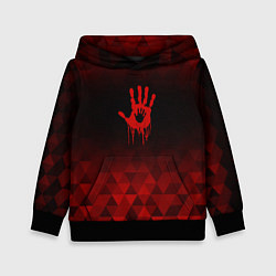 Толстовка-худи детская Death Stranding red poly, цвет: 3D-черный